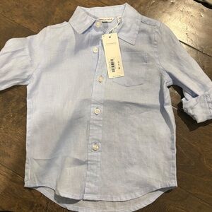 Janie and Jack Light Blue Button Down Shirt